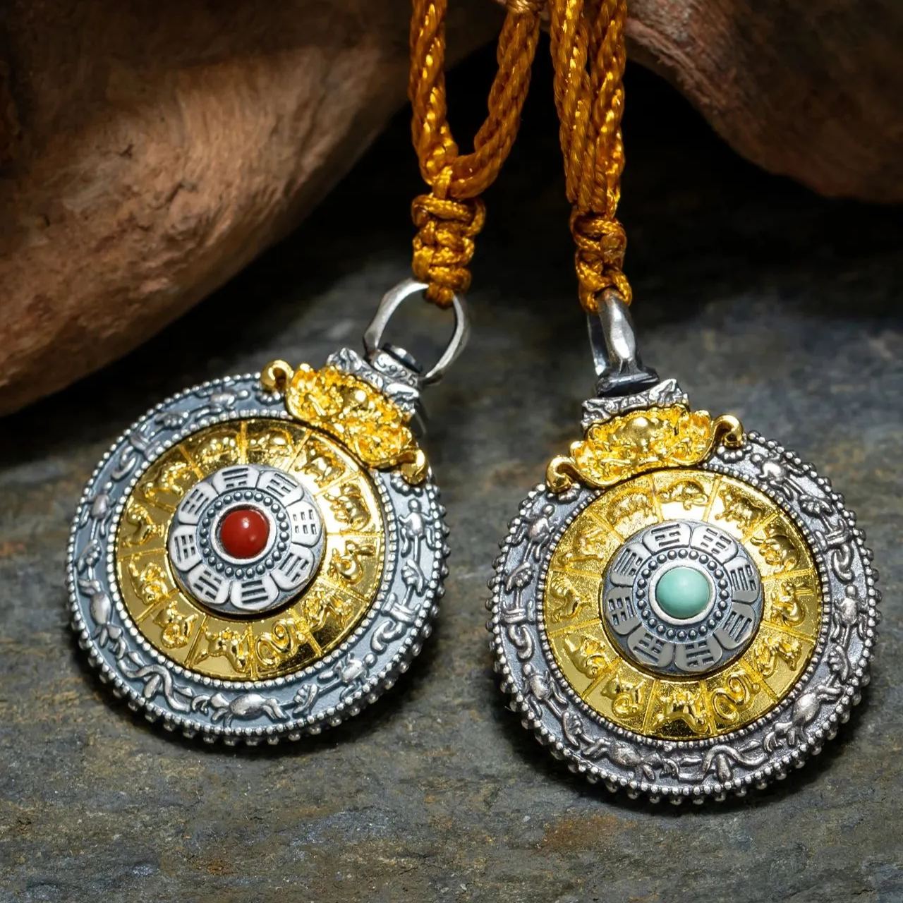 Nine Palaces & Zodiac Amulet Pendant