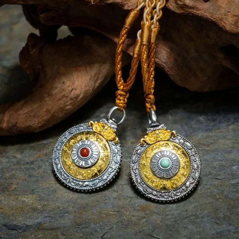 Nine Palaces & Zodiac Amulet Pendant