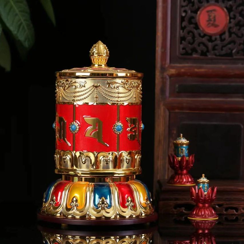 Prayer Wheel-Attract prosperity & wealth，Neutralize negative energies，Amplify wisdom & fortune，Fulfill virtuous aspirations
