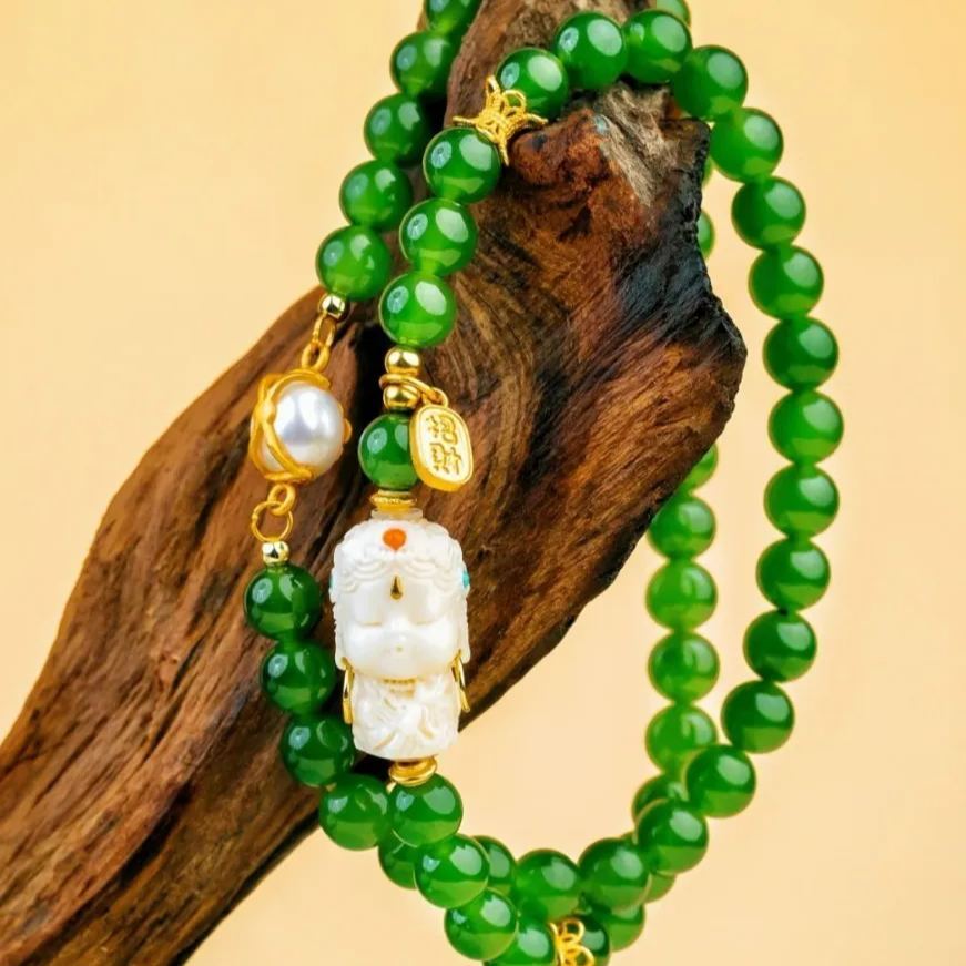 Jade & Celadon Mammoth Abundance Cuff-– Boost Wealth Instinct, Shield Negativity