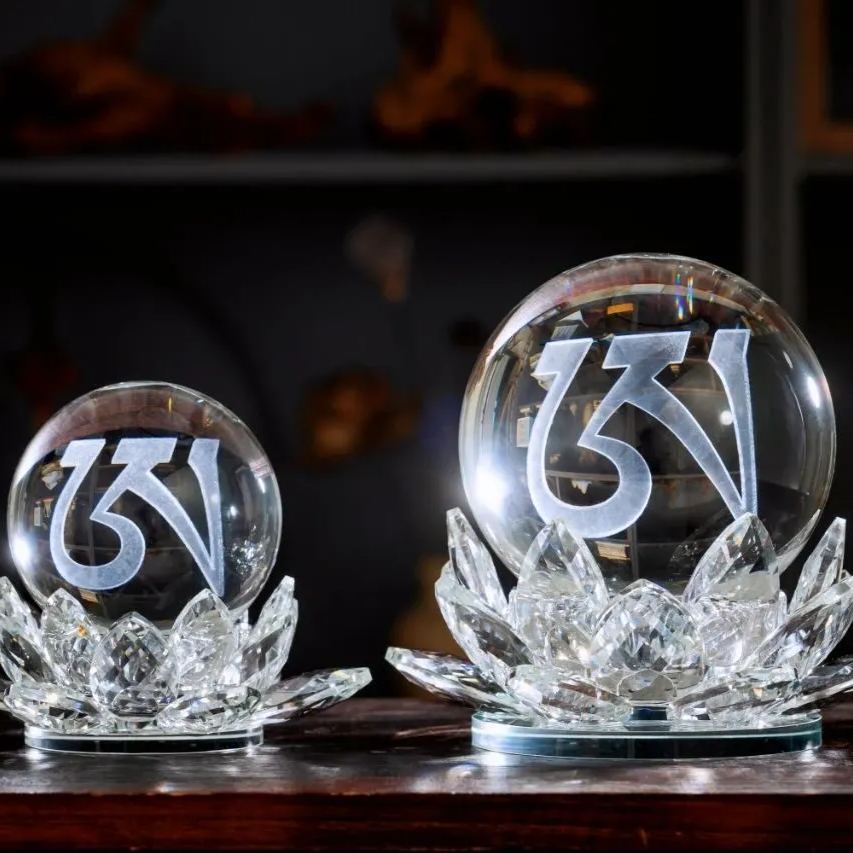 "A" Crystal Ball For - Luck Attraction, Meditation, Home Feng Shui Decor, Made of Top-grade K9 Crystal