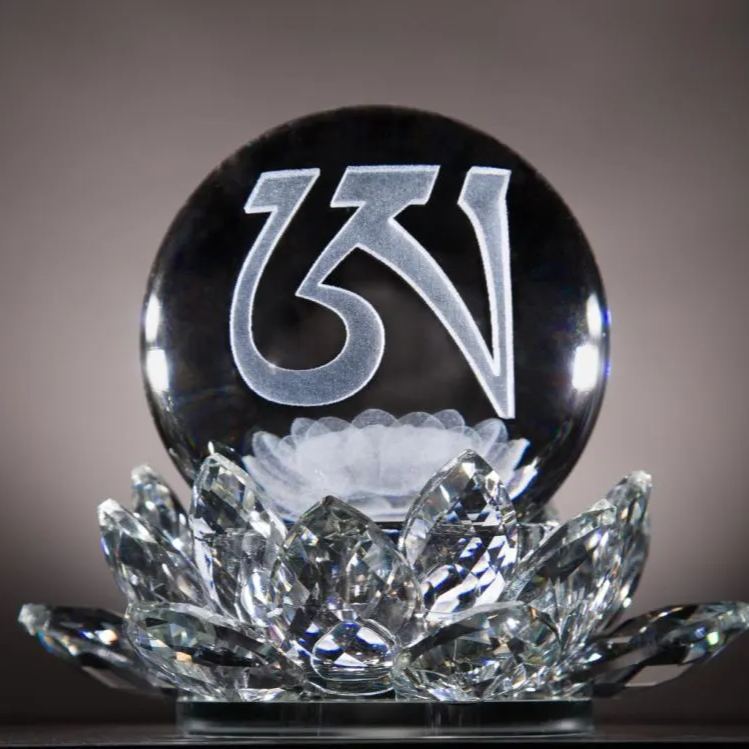 "A" Crystal Ball For - Luck Attraction, Meditation, Home Feng Shui Decor, Made of Top-grade K9 Crystal