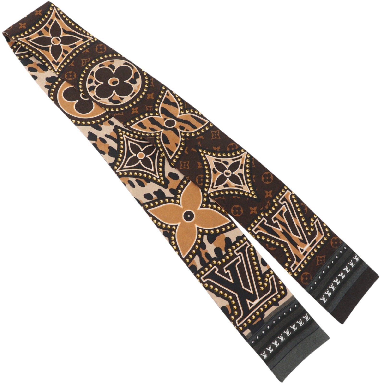 LOUIS VUITTON ルイヴィトン　バンドー　LVワールド　M70853 LOUIS VUITTON】ルイ・ヴィトン バンドー・LVワールド スカーフ M70853