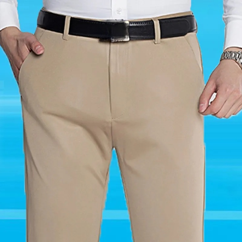 薄手のスラックス LYNSIL スラックス メンズ ビジネス パンツ 4WAYストレッチ