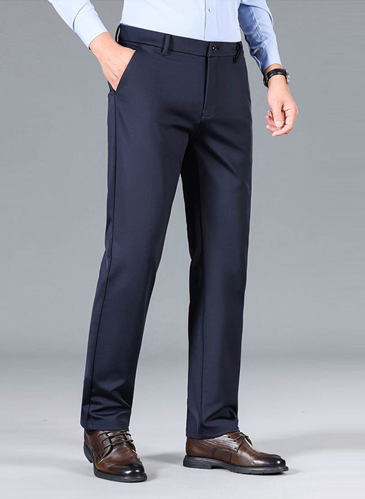 Y's for men ネイビー スラックス Sサイズ LYNSIL スラックス メンズ ストレートパンツ 4WAYストレッチ