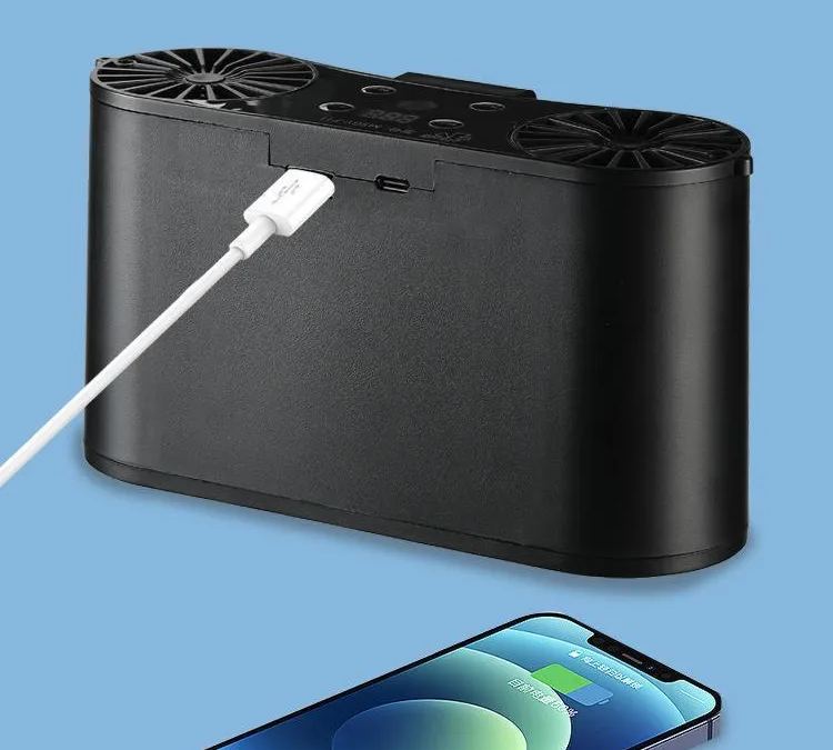 【工業用強風】携帯型腰掛け扇風機