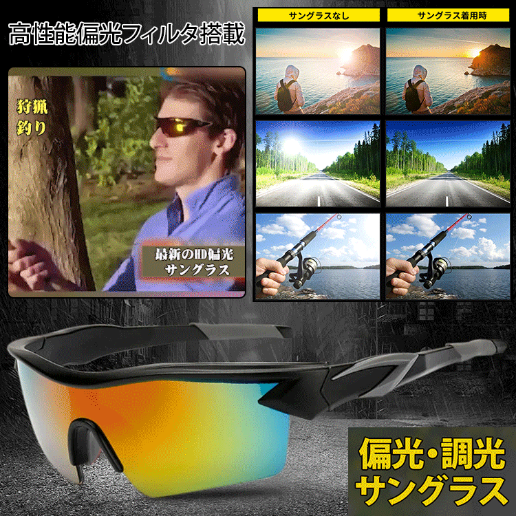 Eterlens 男女兼用スポーツ対応偏光サングラス