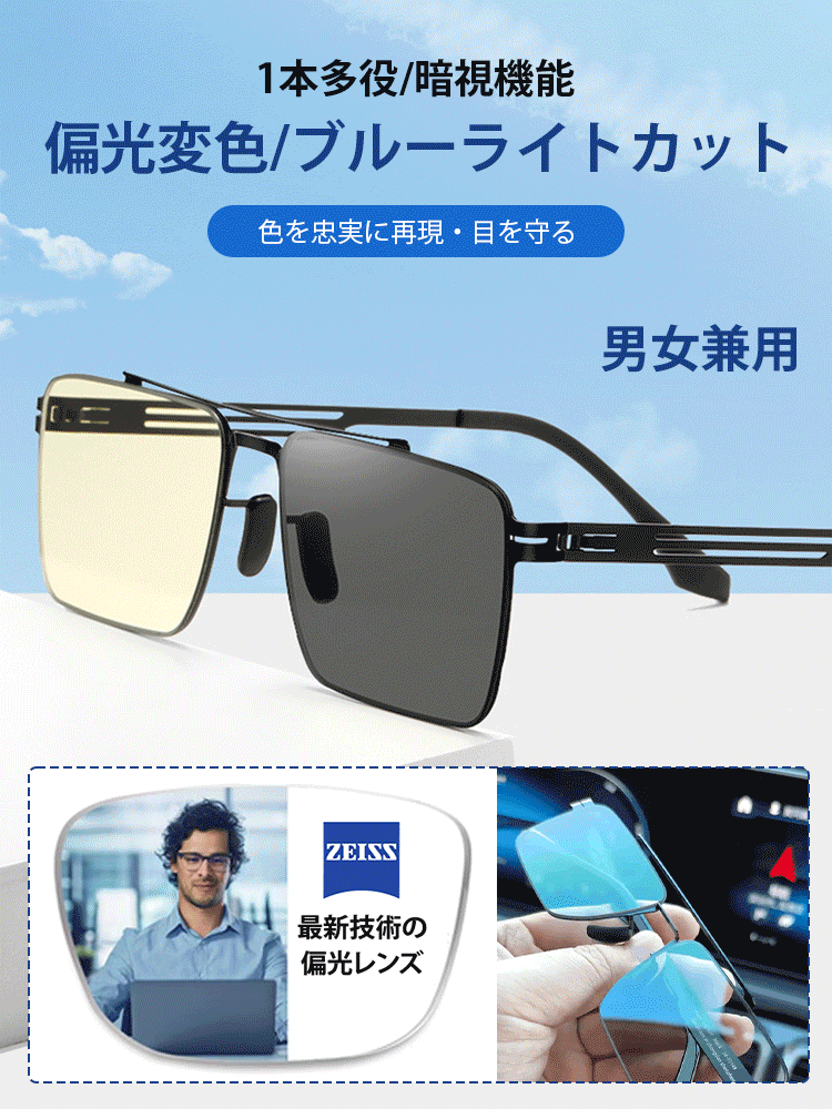Eterlens 暗視対応偏光変色サングラス