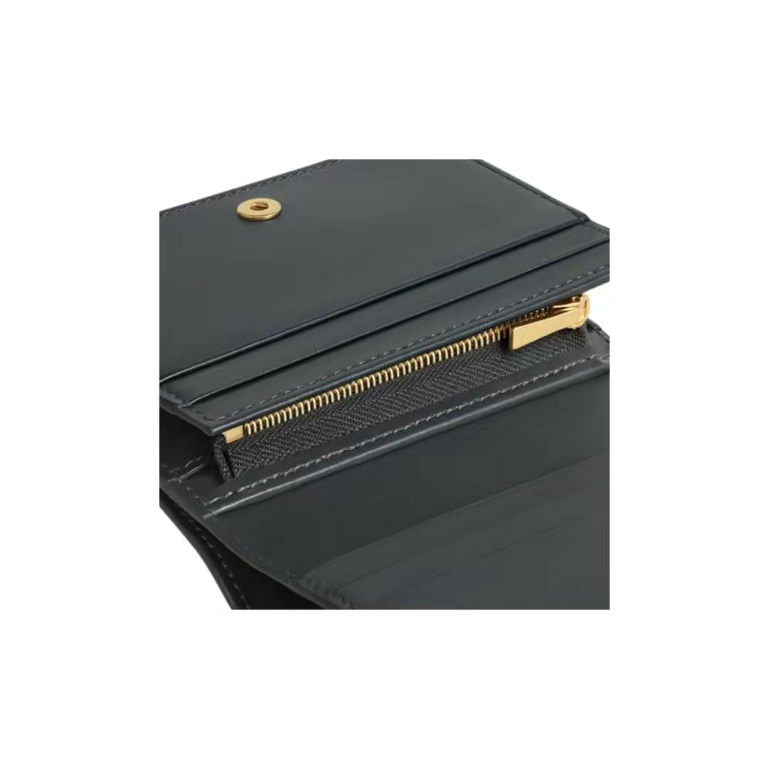 コンパクトウォレット トリオンフ / シャイニーカーフスキン すみはいいろ