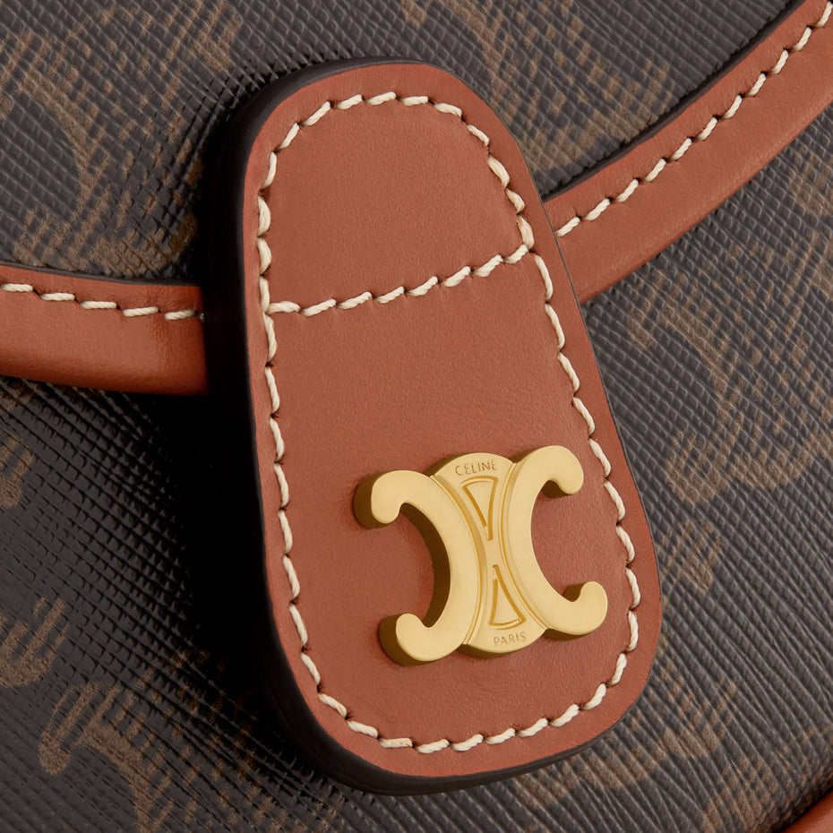 ミニ ブザス / トリオンフキャンバス＆カーフスキン タン