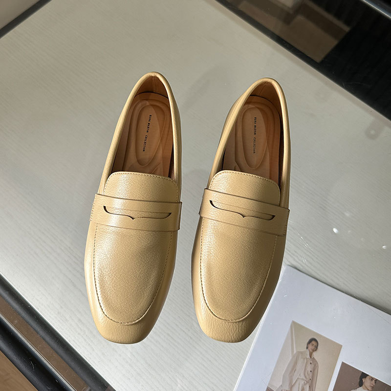 韩版单鞋女款春夏秋季新款软底平底鞋简约百搭女士乐福鞋通勤