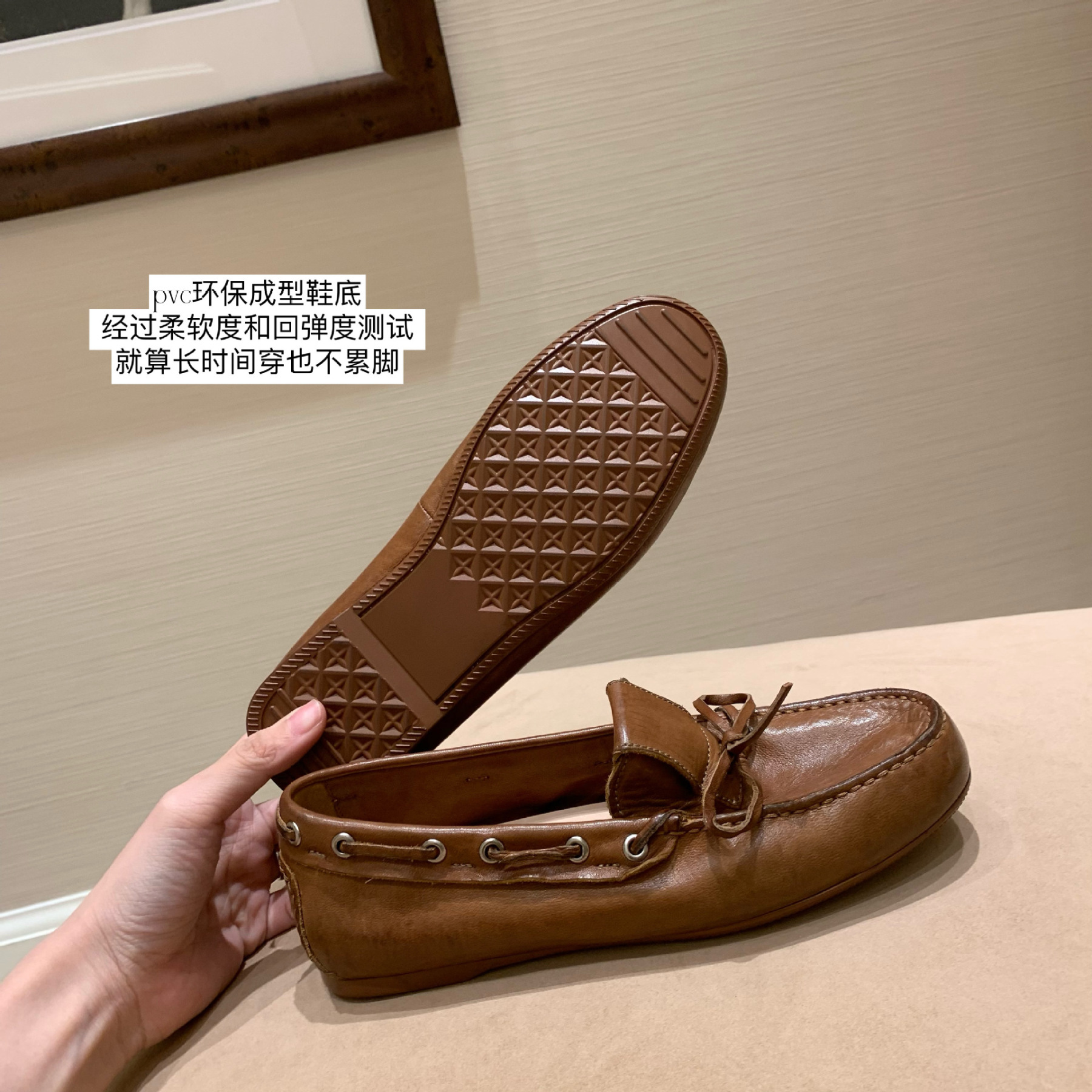 老钱风舒适pandaeyes 悉尼周末~ 水洗马皮英伦风蝴蝶结豆豆乐福小皮鞋