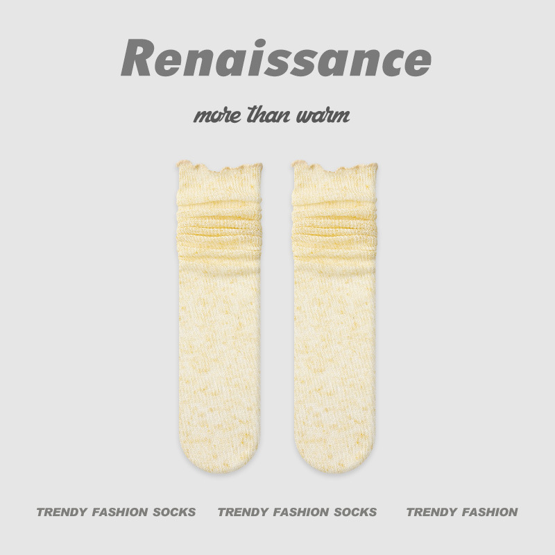 夏季薄款女袜点子纱公主风精编袜网眼夏季透气中筒袜