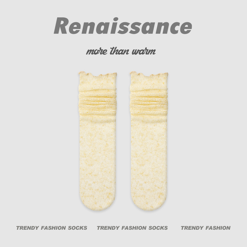 夏季薄款女袜点子纱公主风精编袜网眼夏季透气中筒袜