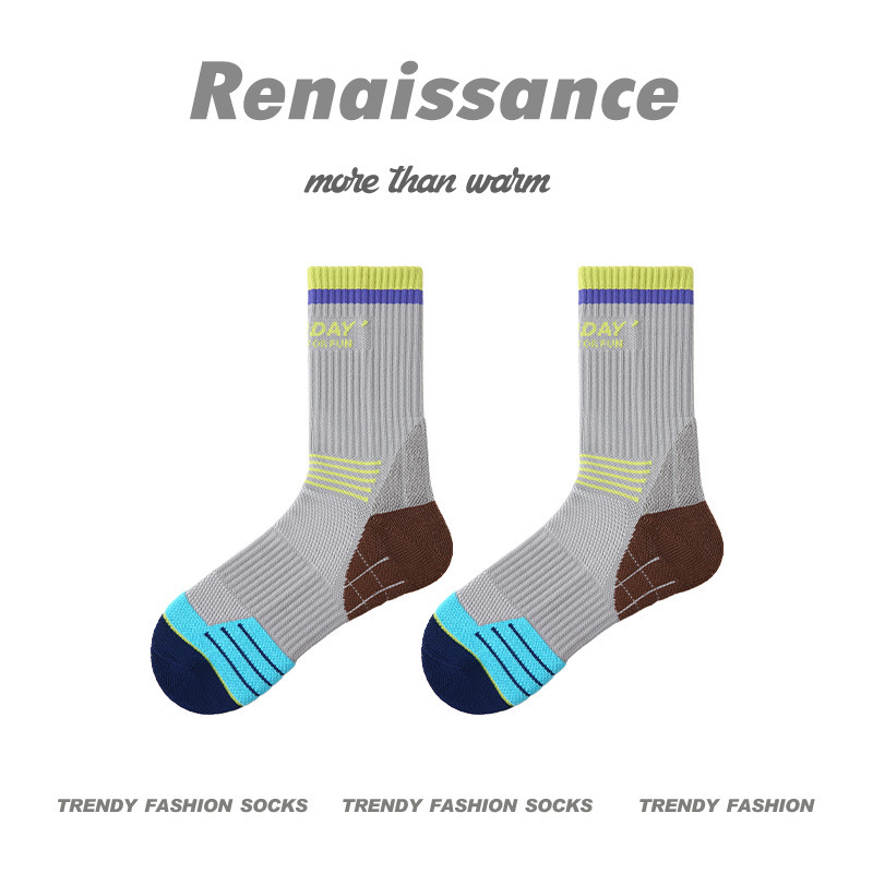 专业毛巾底袜子女跑步跳绳袜吸汗透气白色少女运动袜