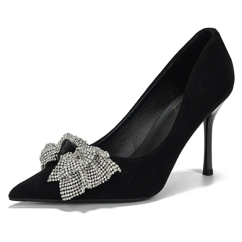 蘇茵茵高跟鞋系列-时尚尖头名媛风女高跟鞋新款浅口单鞋女