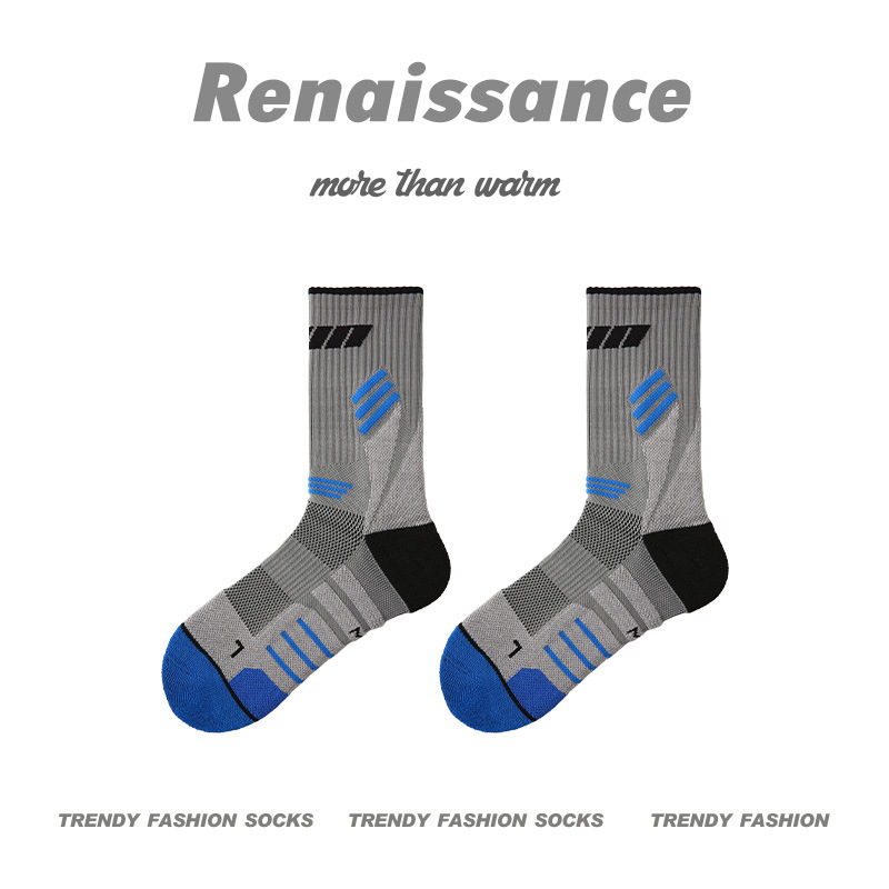 专业毛巾底袜子女跑步跳绳袜吸汗透气白色少女运动袜