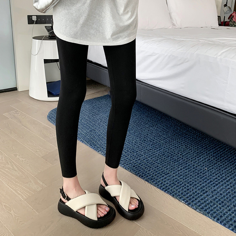 苏茵茵同款云朵夏日~羊皮交叉带休闲厚底泡泡面包凉鞋女夏外穿