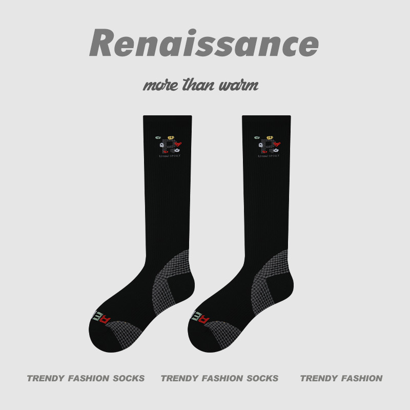 微压薄款运动压力袜专业跑步跳绳健身小腿肌能长筒袜