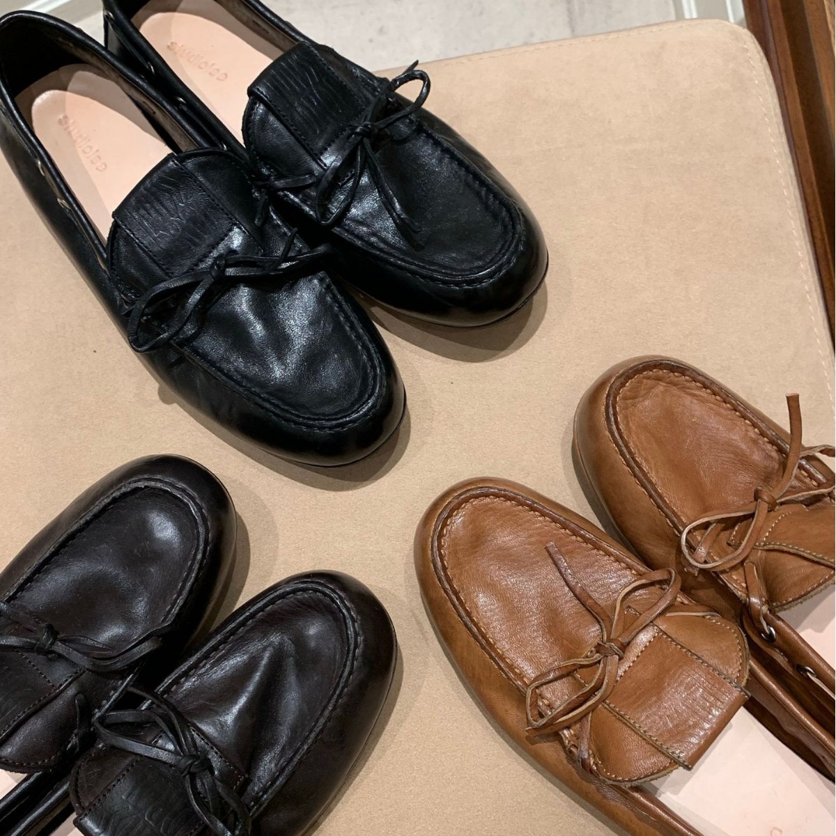 老钱风舒适pandaeyes 悉尼周末~ 水洗马皮英伦风蝴蝶结豆豆乐福小皮鞋