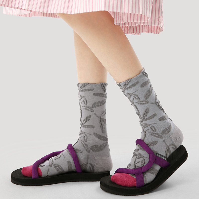 原创女袜春夏季复古浮雕袜子中筒袜文艺ins潮袜子女