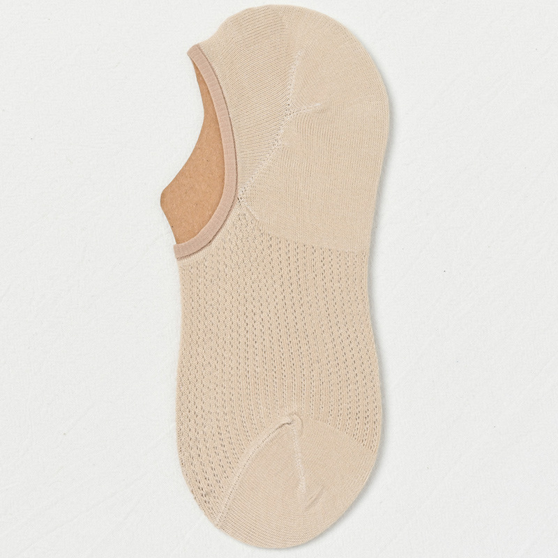 夏季新款袜子女棉袜透气网眼超薄款防滑不掉跟隐形短筒船袜