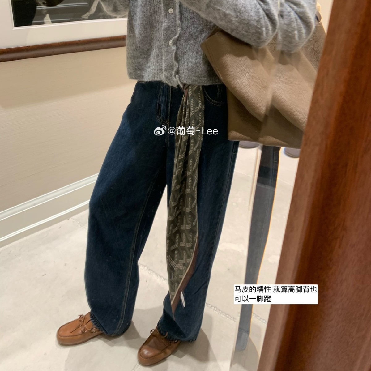 老钱风舒适pandaeyes 悉尼周末~ 水洗马皮英伦风蝴蝶结豆豆乐福小皮鞋