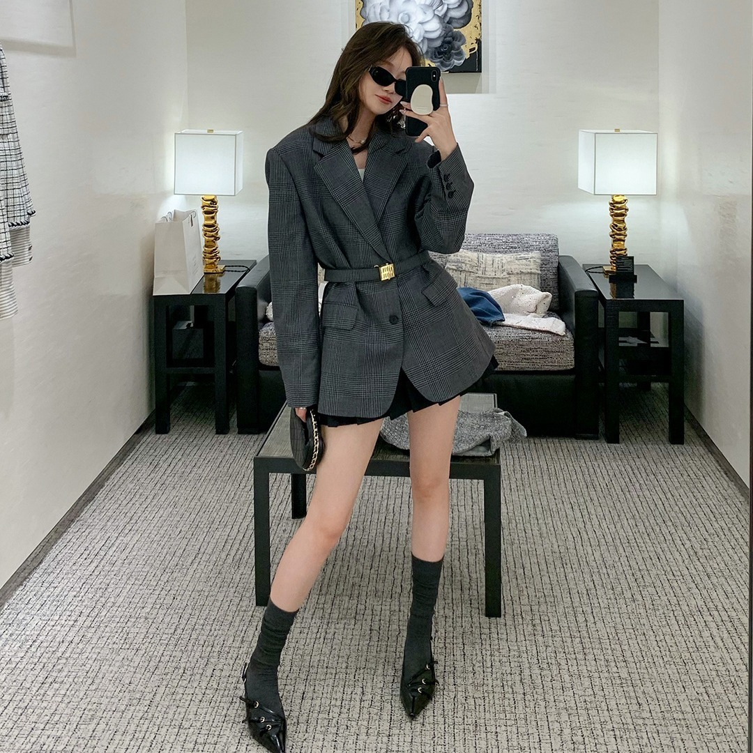 现货秒发！苏茵茵同款鞋尖头包头扣带后空高跟凉鞋女通勤晚宴鞋春