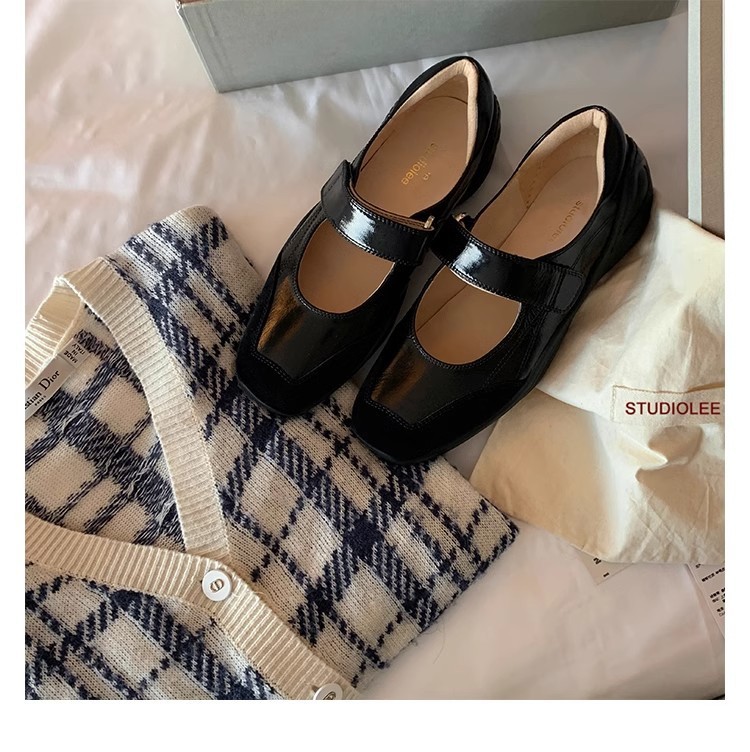 苏茵茵同款鞋舒适魔术贴内增高机能玛丽珍休闲鞋女单鞋