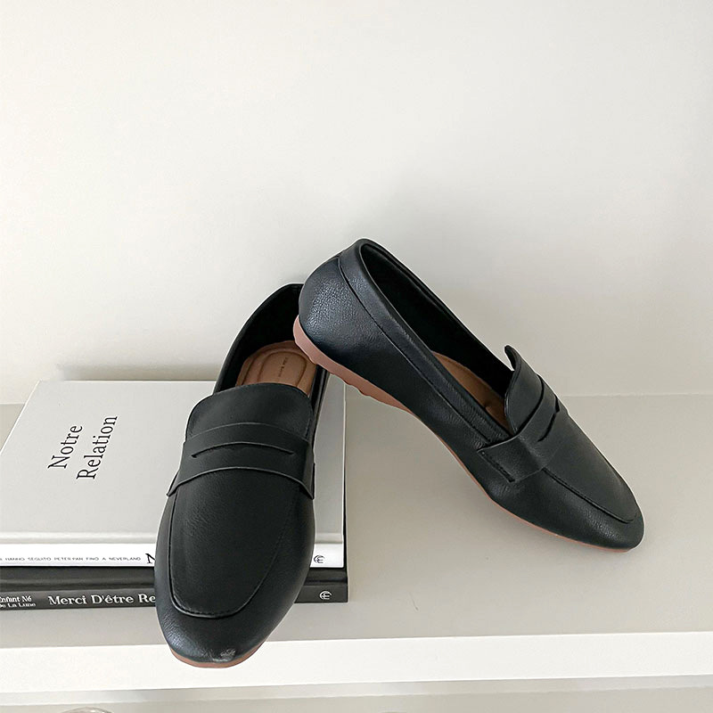 韩版单鞋女士春夏季新款懒人鞋浅口平底豆豆鞋休闲百搭乐福鞋