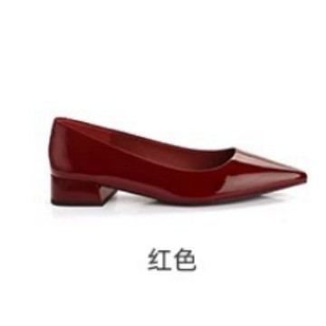 葡萄妈春季新款气质小尖头百搭通勤浅口显瘦简约低跟单鞋女春秋