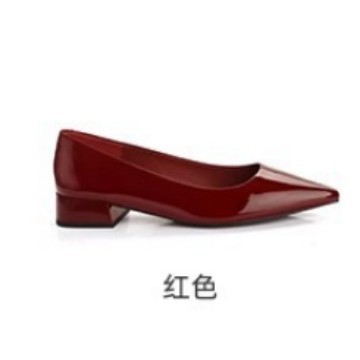 葡萄妈春季新款气质小尖头百搭通勤浅口显瘦简约低跟单鞋女春秋