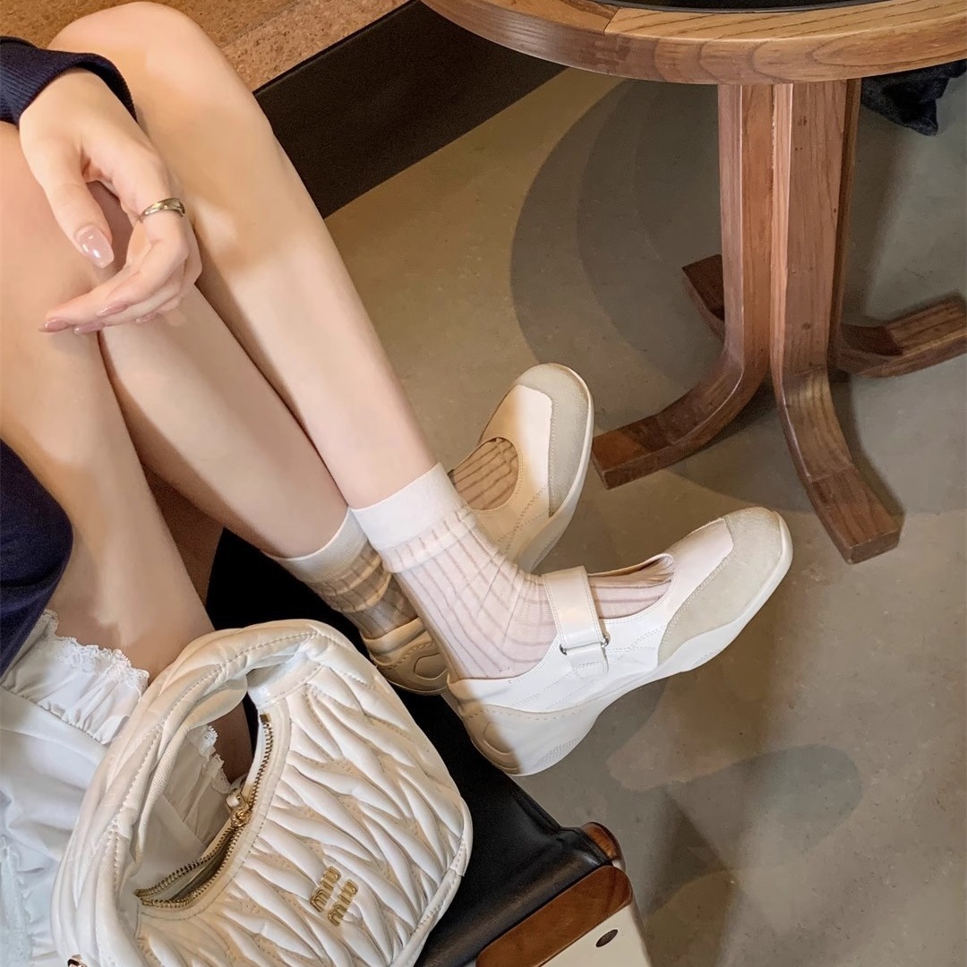 苏茵茵同款鞋舒适魔术贴内增高机能玛丽珍休闲鞋女单鞋