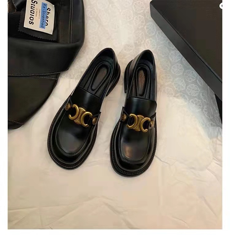 乐福鞋女英伦风春新款鞋厚底平底玛丽珍小皮鞋百搭黑单鞋