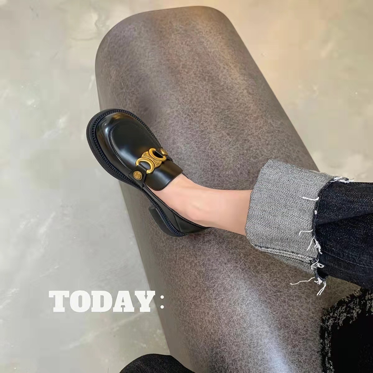 乐福鞋女英伦风春新款鞋厚底平底玛丽珍小皮鞋百搭黑单鞋