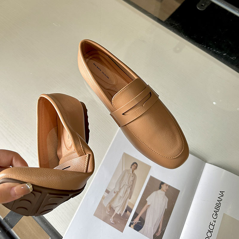 韩版单鞋女款春夏秋季新款软底平底鞋简约百搭女士乐福鞋通勤