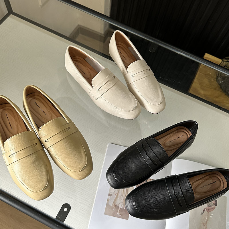 韩版单鞋女款春夏秋季新款软底平底鞋简约百搭女士乐福鞋通勤