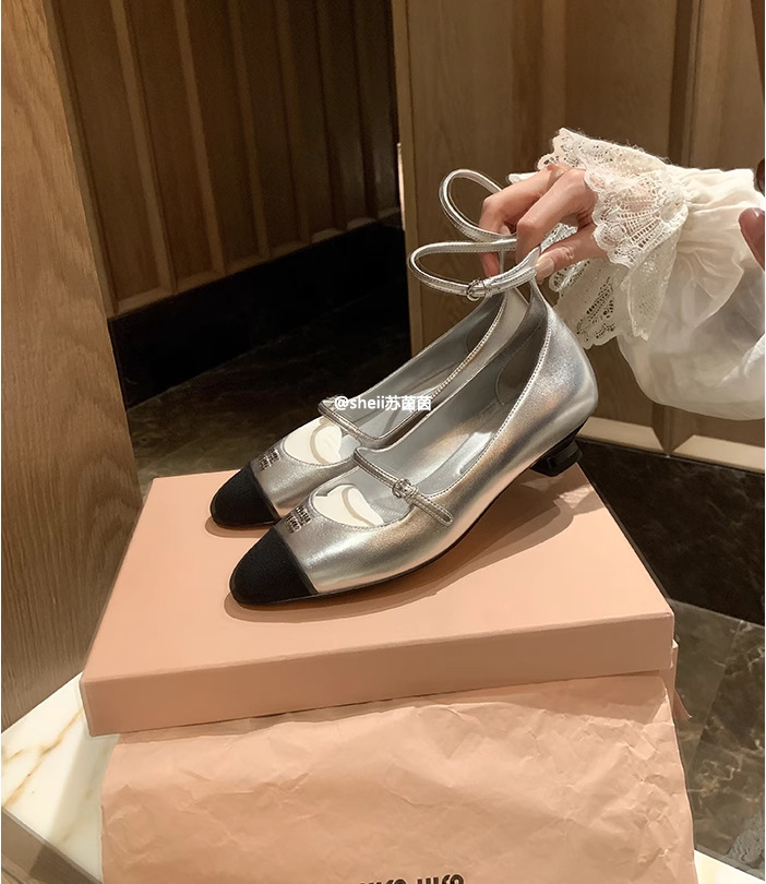 【苏茵茵同款】喵家小姐~法式复古拼色扣带小猫跟玛丽珍鞋女单鞋