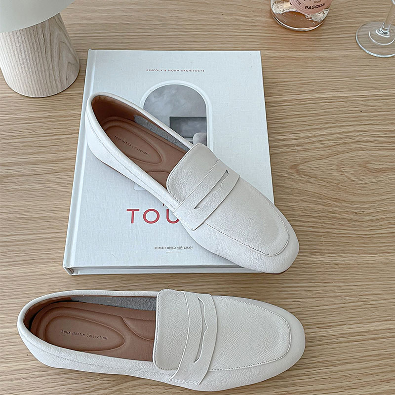 韩版单鞋女士春夏季新款懒人鞋浅口平底豆豆鞋休闲百搭乐福鞋