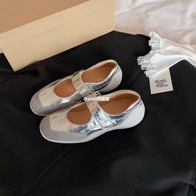 苏茵茵同款鞋舒适魔术贴内增高机能玛丽珍休闲鞋女单鞋