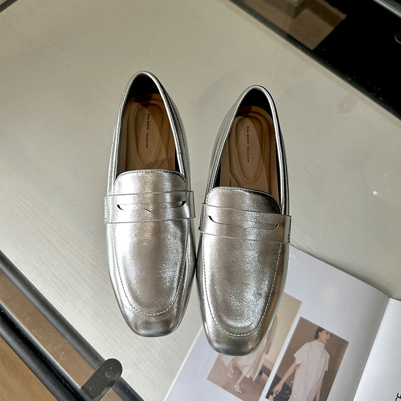 韩版单鞋女款春夏秋季新款软底平底鞋简约百搭女士乐福鞋通勤