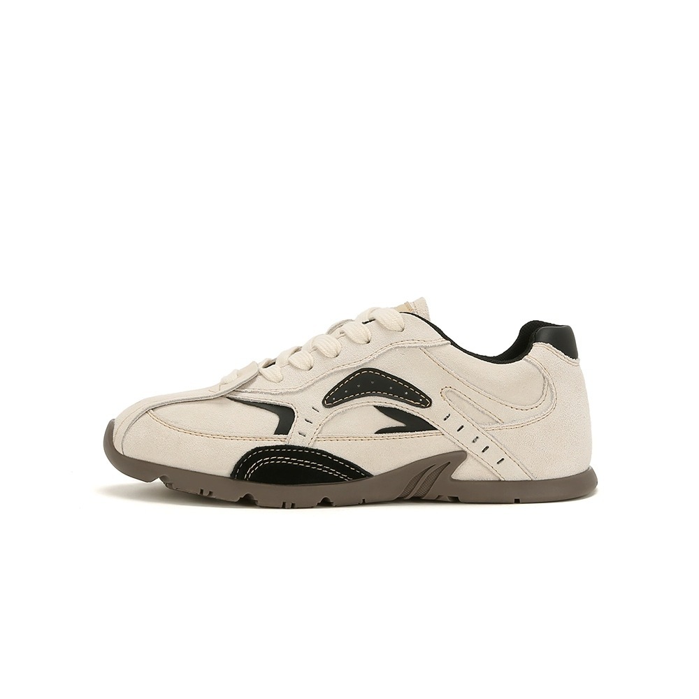 同款韩国练习生~拼色系带增高休闲运动德训鞋女阿甘鞋女