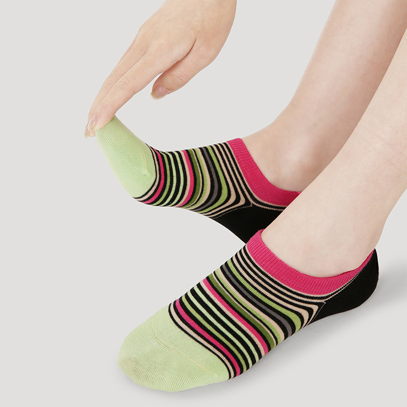 文艺复兴袜子女短袜日系撞色波点春夏船袜女防滑不掉跟浅口隐形袜