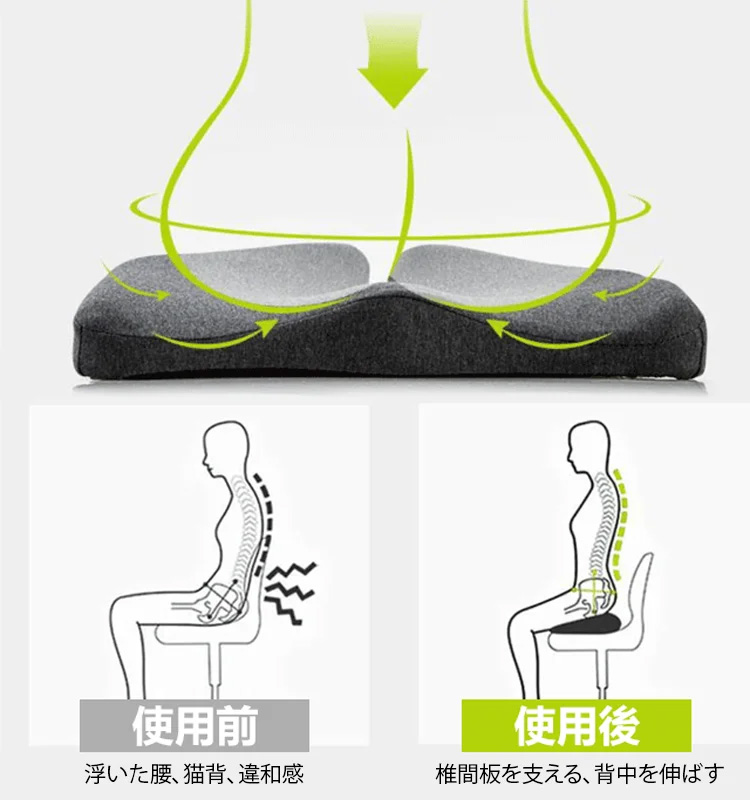 通気性＆減圧シートクッション【安全・快適】-carokol