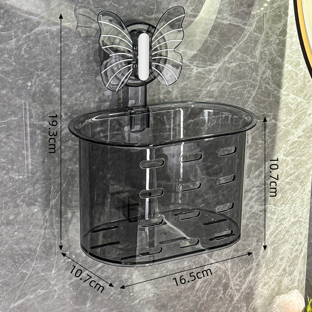 免打孔蝴蝶吸盤浴室置物架