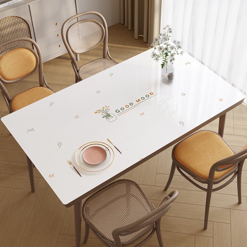 小清新餐桌防油污軟玻璃