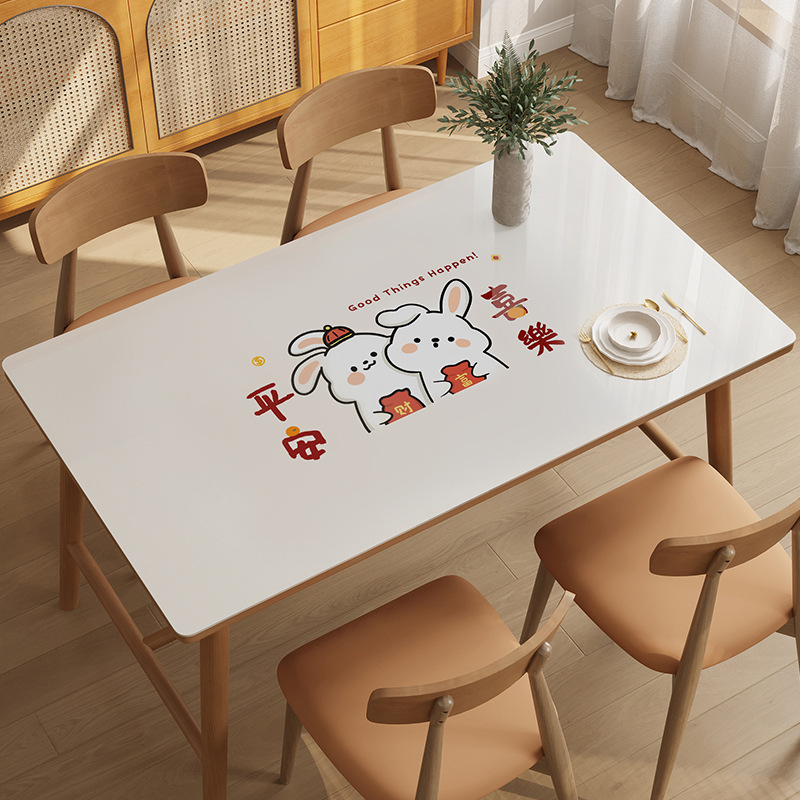 小清新餐桌防油污軟玻璃