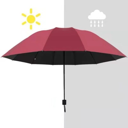 Double folding umbrella sunshade rain dualuse