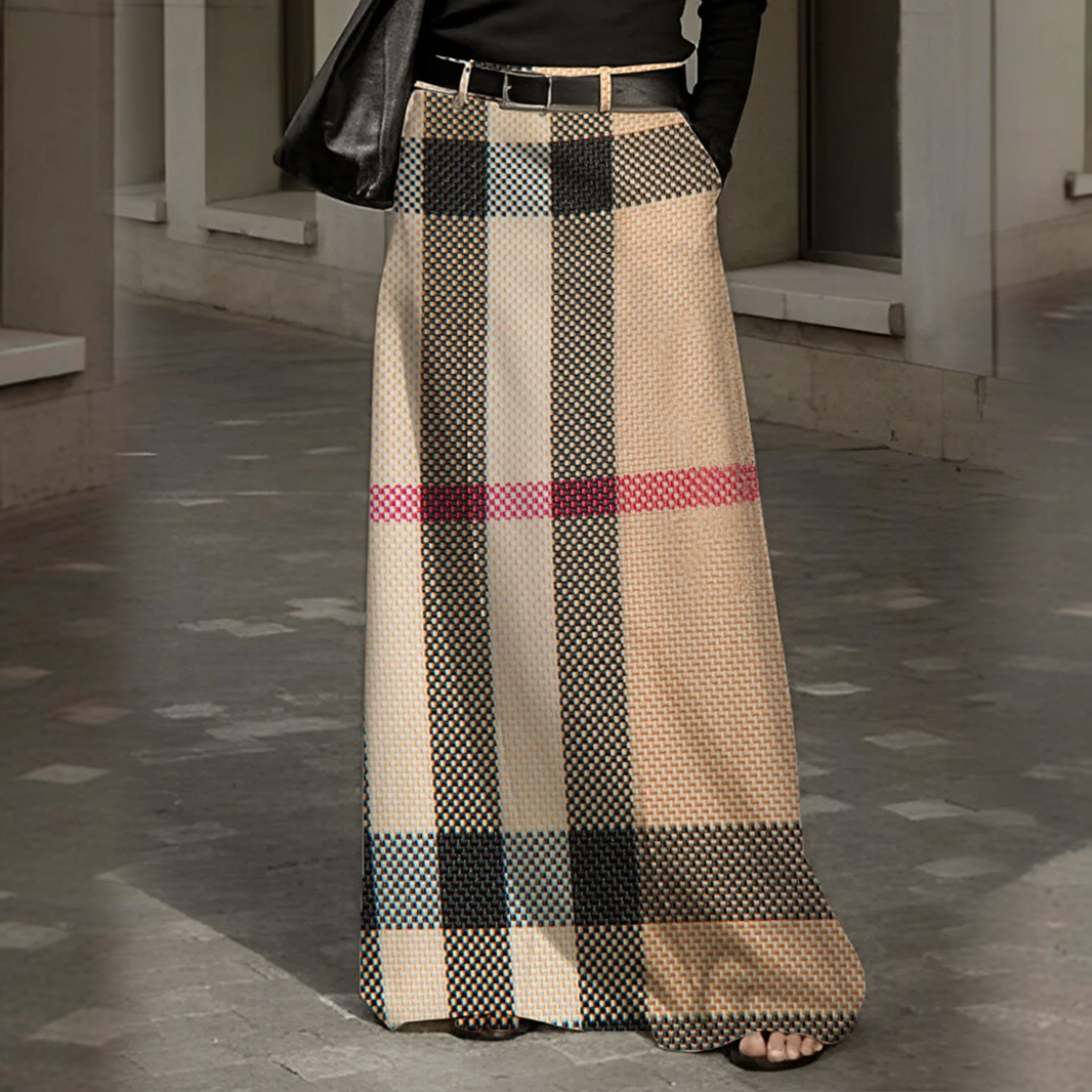 [Fashionable] High waist solid color long skirt