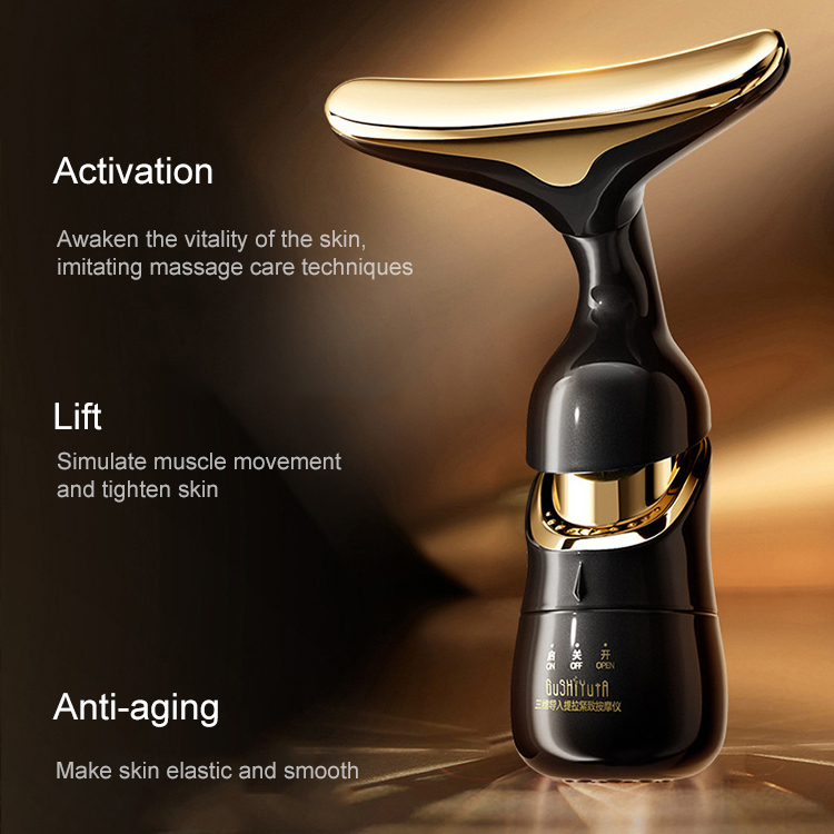 Tri-way introduction lifting and firming massage instrument